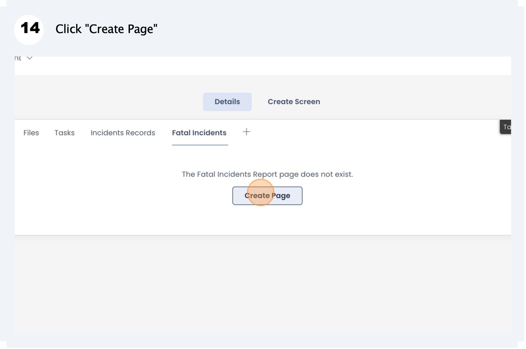 Create new page step 14